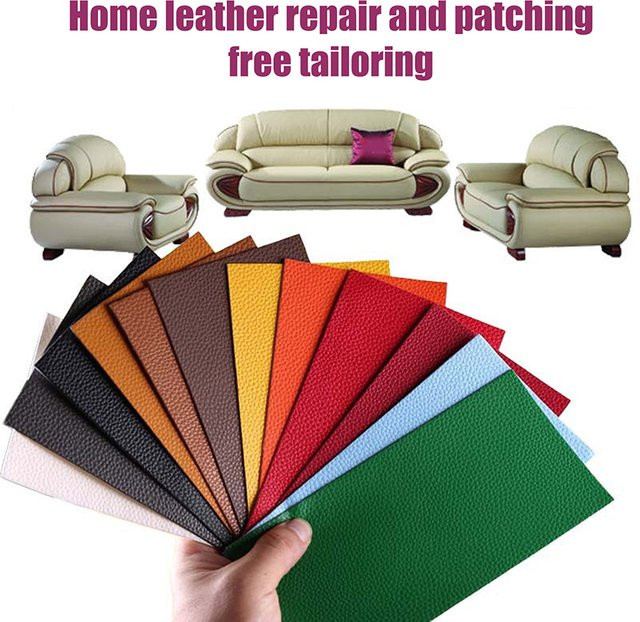 Selbstklebendes Leder-Reparaturpflasterband in Multicolour, 20 x 10 cm für Sofa, Autositz und Taschen - Bild 1