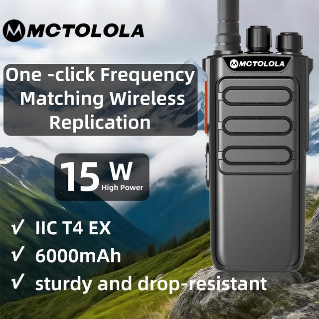 Motorola MT-170 EX Explosionsgeschütztes Walkie-Talkie, analoges kabelloses Zwei-Wege-Gegensprechanlage mit 6000 mAh Akku, Schwarz - Bild 1