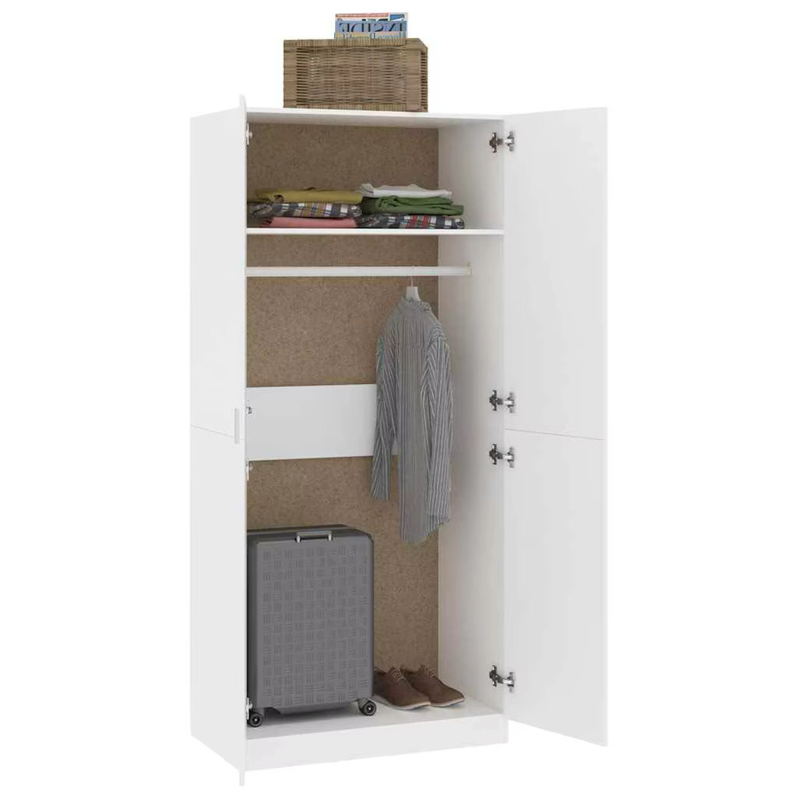 VIDAXL Kleiderschrank in Weiß und Orange mit mattem Finish, B/T/H: 90 x 52 x 200 cm - Bild 2