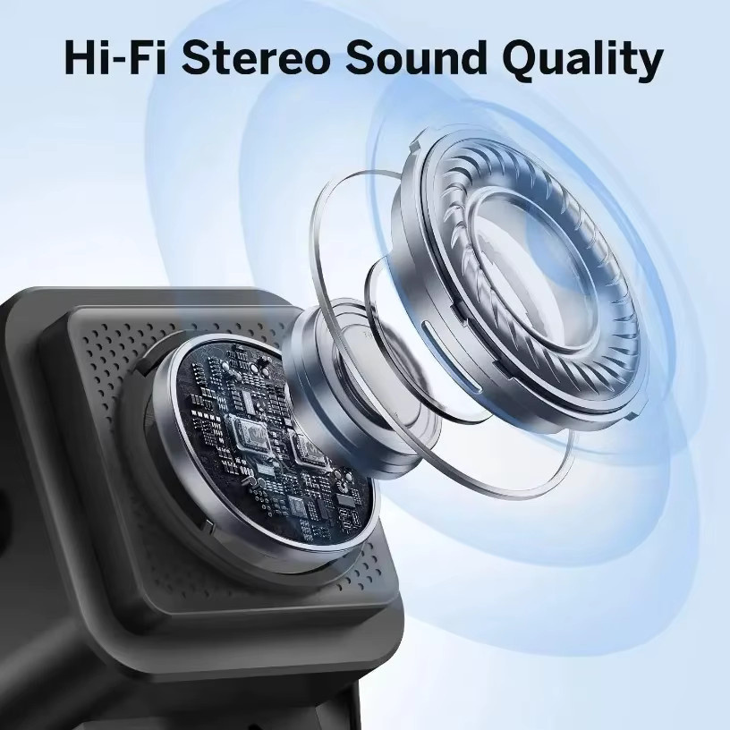 VIKEFON 5-in-1 Tragbarer Bluetooth 5.3 Lautsprecher mit RGB-Licht, Wireless-Induktion und Telefonhalter in Schwarz/Mehrfarbig - Bild 4