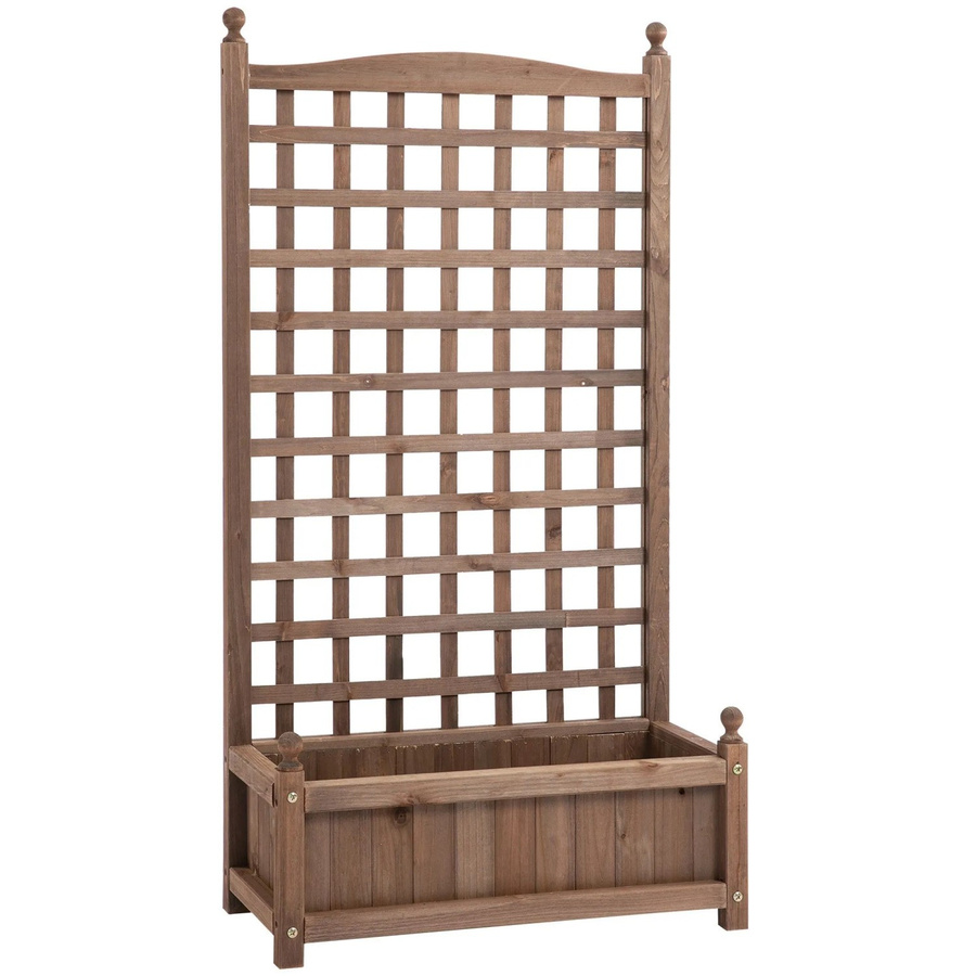 Outsunny Hochbeet aus Tannenholz in Braun, B/H/L: 28 x 120 x 64 cm - Bild 4