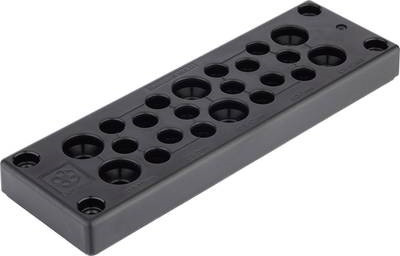 LAPP Kabeldurchführungsplatte aus Polycarbonat in Schwarz mit maximalem Klemm-Ø von 16 mm - Bild 1
