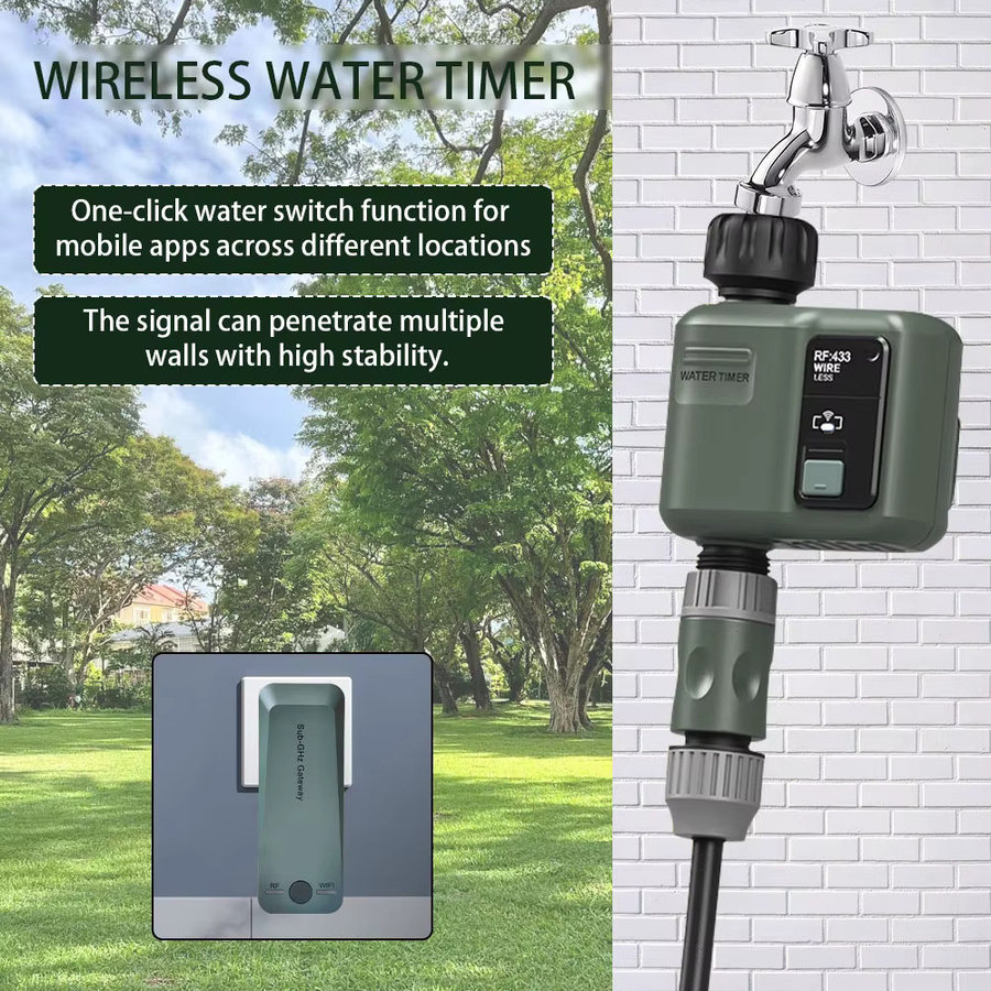 JIHUAN Tuya Programmierbarer Intelligenter Garten-Bewässerungstimer mit Digitalanzeige - Bild 2