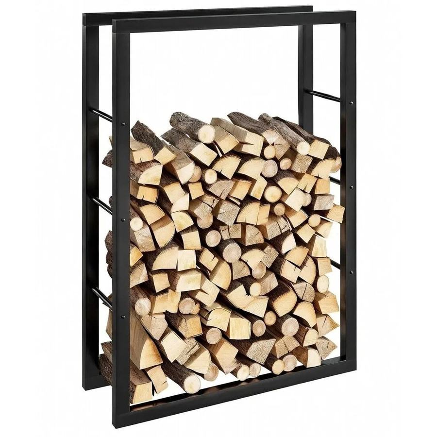 BLACK OAK Kaminholzregal JACK aus Metall, Schwarz, B/H/T: 150 x 100 x 25 cm - Bild 2