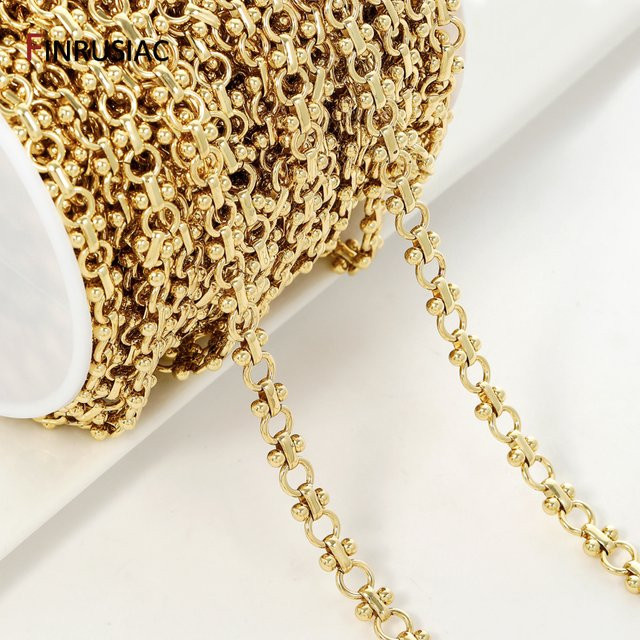 FINRUSIAC Gliederkette, 18 Karat vergoldetes Messing, Unisex - Bild 1