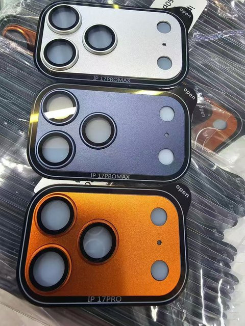 HD Armor Kamera-Objektivschutz für iPhone 17 Pro und 17 Pro Max aus Aluminium und gehärtetem Glas in Silber - Bild 1