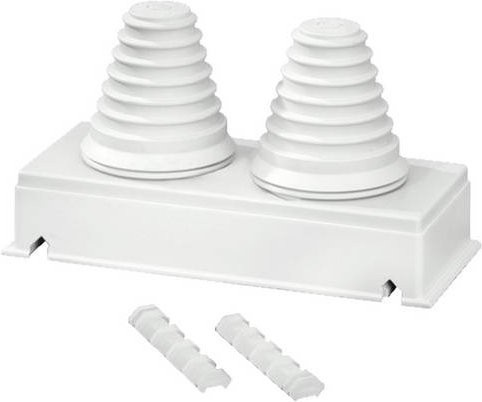 Hensel FP FG 273 Flansch aus Kunststoff in Weiß, B: 11,0 cm, H: 12,5 cm - Bild 1