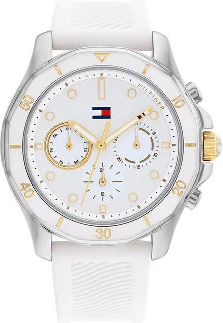 Tommy Hilfiger Damenuhr, Quarz, Edelstahl, Weiß - Bild 1