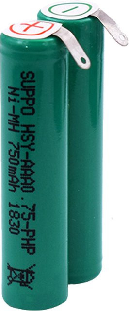 SUPPO Ni-MH Akku AAA 2,4 V 750 mAh für Philips Elektrorasierer, Farbe: Grün - Bild 1