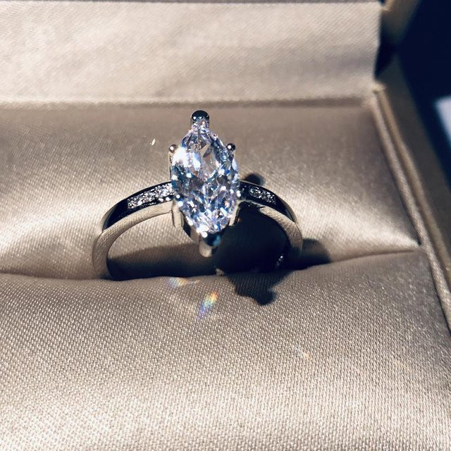 YIRAN Jewelry Verlobungsring, Kupfer, Zirkonia, Damen, Ringgröße 10 - Bild 1