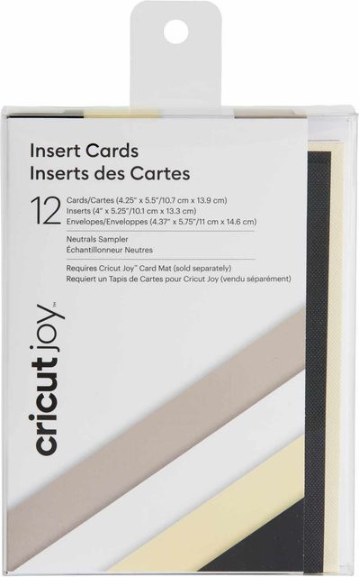 Cricut Joy Insert Card Kartenset in Weiß und Multicolour, 12 Stück, B: 10,7 cm, H: 13,9 cm - Bild 1