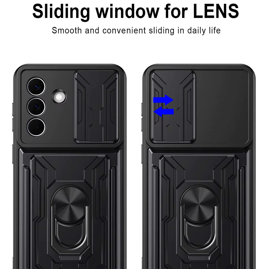Robuste Panzerhülle für Samsung Galaxy mit Kartenhalter-Slot in Schwarz oder Blau - Bild 3