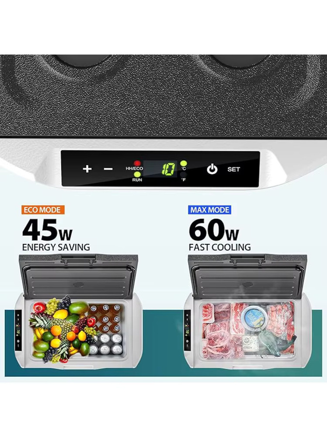 EUHOMY Kompressor Auto Kühlbox mit App-Steuerung, Tragbarer Camping Kühlschrank für Auto und LKW, 46,2 l, 12V/24V/230V, Kühlleistung bis -20°C - Bild 5