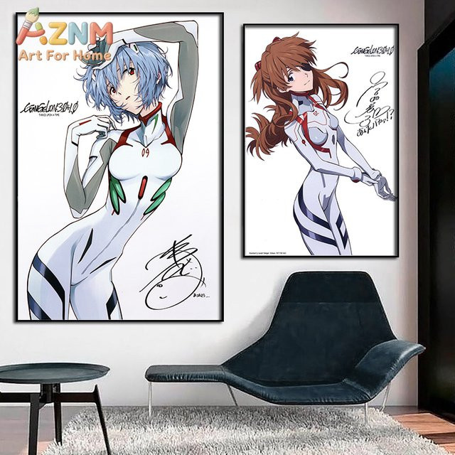 Kayou Neon Century Evangelion Final Animation Poster Asuka Ayari Leinwandbild Mehrfarbig - Bild 1