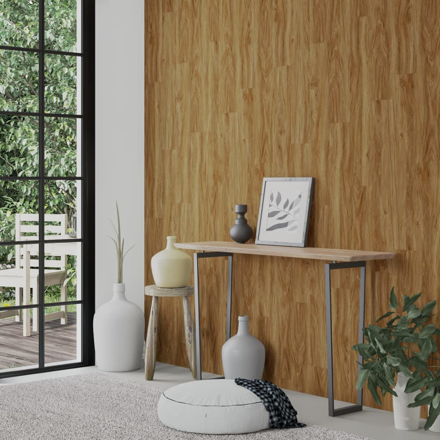 Vidaxl Wandpaneele in Holzoptik aus PVC, Braun, 4,12 m² - Bild 3