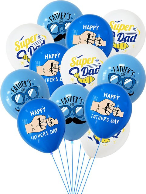 KUKUZHU 10er Set Latex Ballons für Vatertag und Muttertag mit Aufdruck ICH Liebe Papa, Durchmesser: 30,48 cm - Bild 1