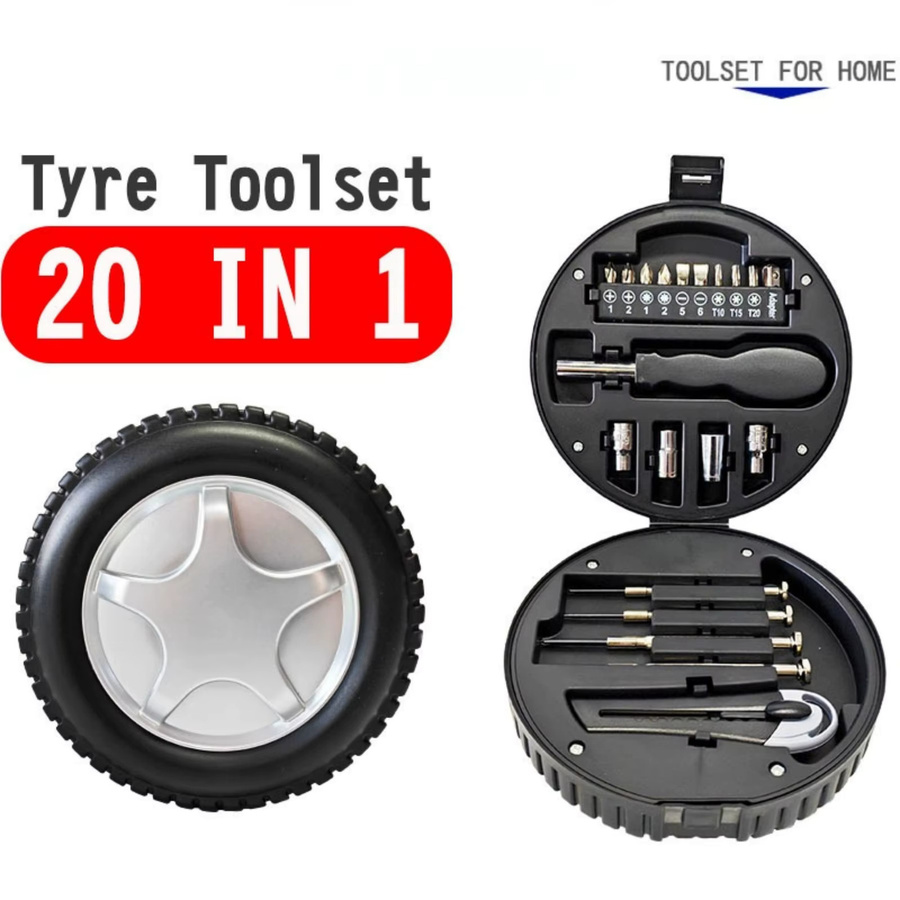 20-in-1 Präzisions-Werkzeugset aus Kohlenstoffstahl in Schwarz für Reparaturen an Handy und Uhr mit Schraubendrehern, Bits und Schraubenschlüsseln - Bild 6