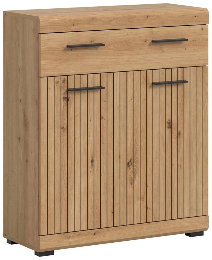 Badezimmer Kommode Shawn von Inn.Furn in Eiche, Braun, B/T/H: 74 x 0 x 88 cm - Bild 3