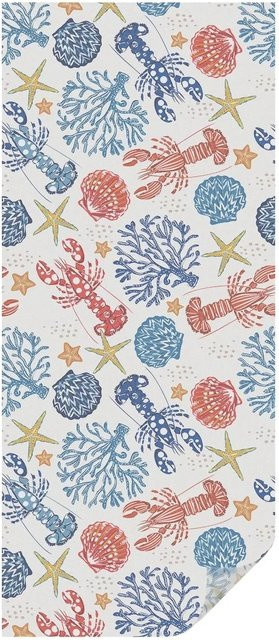 Tulup Fensterfolie Krebskorallen Milchglasfolie Sichtschutz Weiß B: 50 cm x H: 116 cm - Bild 1