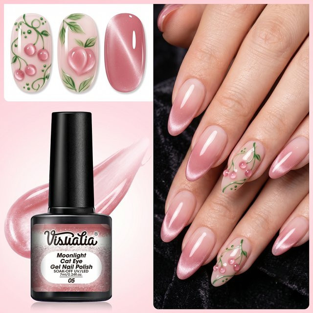 Visuatia Nagellack Mondlicht-Katzenaugen, Schimmernd, 05 - Bild 1