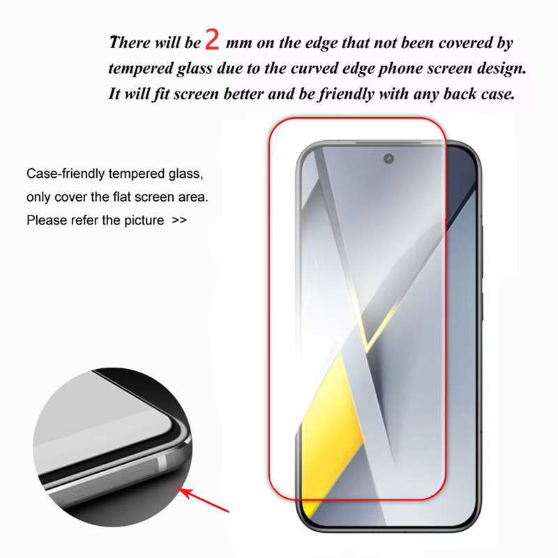 Xiaomi 4in1 Full Cover Schutzfolie aus gehärtetem Glas für Poco F8 und Poco F7 Ultra Pro, transparent - Bild 2