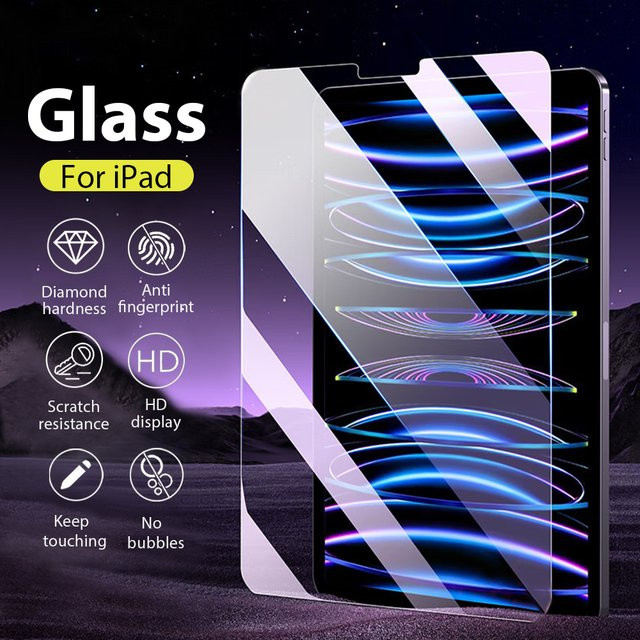 Displayschutzfolie aus gehärtetem Glas für Apple iPad und iPad Air, transparent - Bild 1