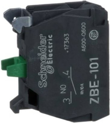 Schneider Electric ZBE101 Hilfsschalterblock, 5er-Pack, Schwarz - Bild 1