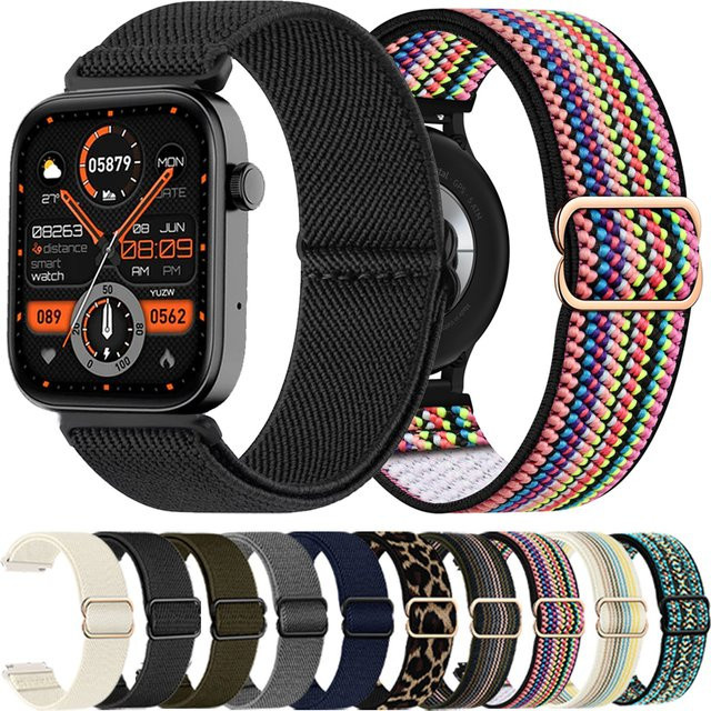 COLMI Uhrenarmband Nylon, Schwarz, Unisex - Bild 1
