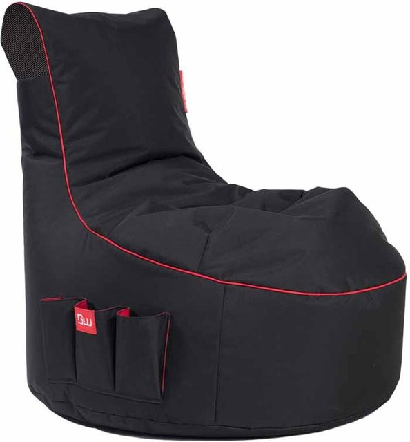 Gamewarez Gaming Sitzsack Classic Fabric Crimson Thunder in Schwarz/Rot - Bild 1