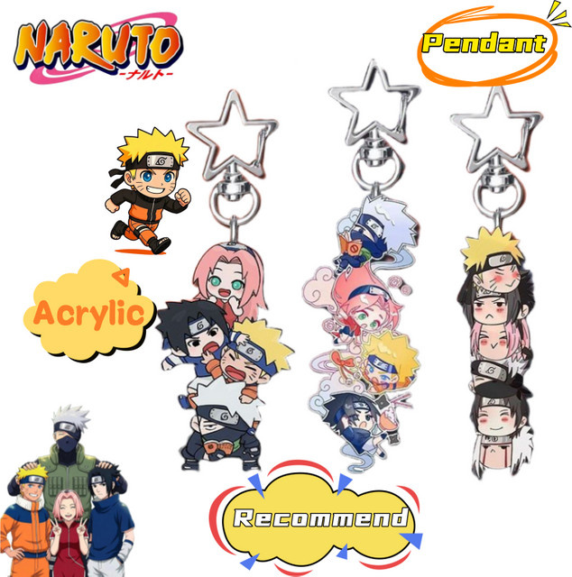 Naruto Uchiha Sasuke, Uzumaki Naruto, Schlüsselanhänger, Kunststoff, Bunt / Mehrfarbig - Bild 1