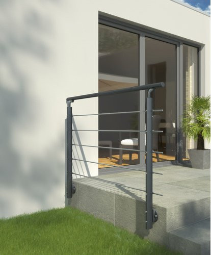 Dolle Geländersystem Prova aus Aluminium in Grau und Anthrazit, H x B x L: 100 x 150 x 150 cm - Bild 1