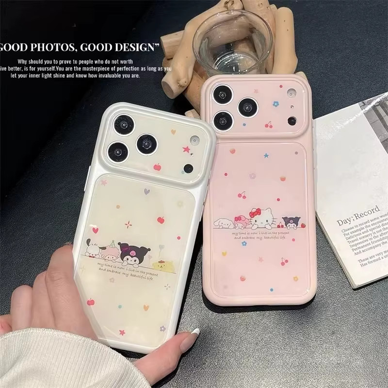 Sanrio Hello Kitty Kuromi Handyhülle im Y2K Design für iPhone 16 15 14 Pro Max, Rosa - Bild 2