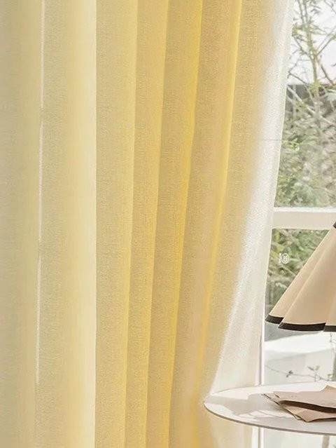 CENTURyMiG Bildschirmvorhang Gelb, Thermische Vorhänge aus Polyester für Schlafzimmer und Erkerfenster, Sonnenschutz und Wärmeisolierung - Bild 1