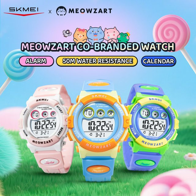 SKMEI Armbanduhr Digitaluhr, Kunststoff, Silikon, 5 ATM, Kinder - Bild 1