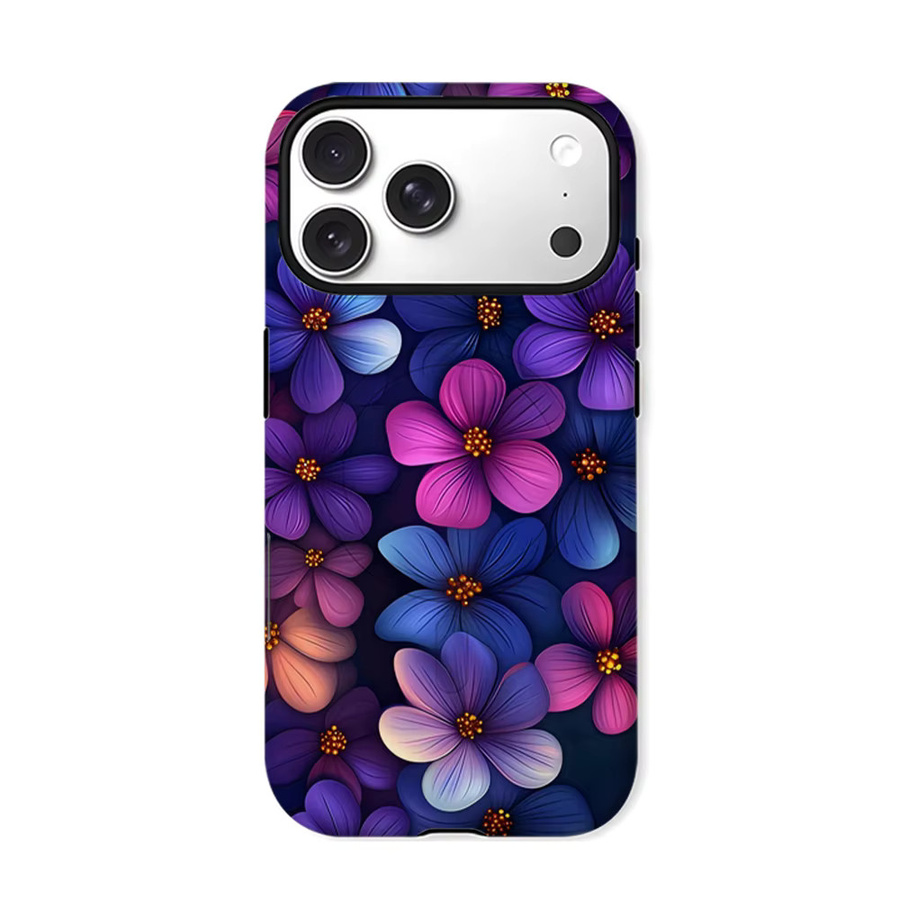 Potdemiel Magnetische iPhone Hülle mit Blumen-Design für iPhone 17 16 15 14 13 Pro Max Plus, Robuste Einzel- und Doppelschicht-Schutzhülle, Multicolor - Bild 6