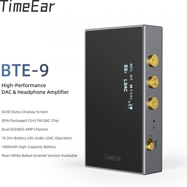 TimeEar BTE-9 Bluetooth DAC-Verstärker CS43198 HiFi-Audio-DAP USB-Kopfhörerverstärker und Konverter-Dongle in Blau - Bild 1