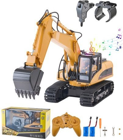 VEVOR Ferngesteuerter Bagger, RC-Bagger, 1:14, mit Licht und Ton, ab 6 Jahren - Bild 1