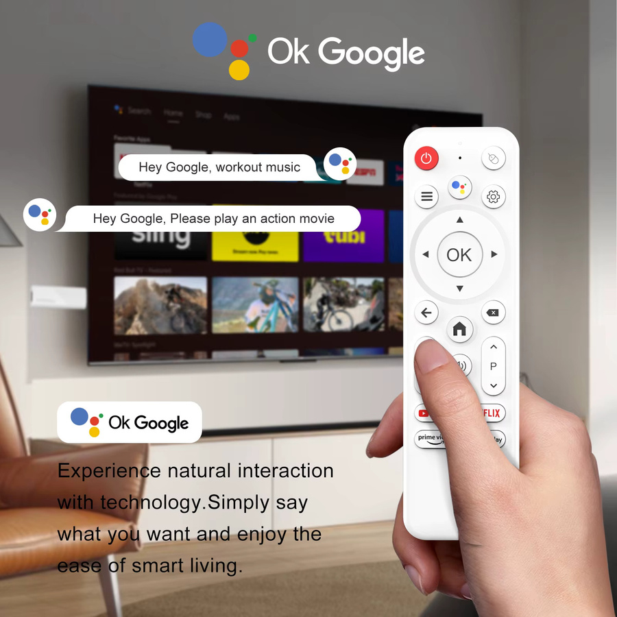 MicroData H96Max H313 TV-Stick 4K mit Android TV 14, Quad-Core ARM Cortex A53 und WiFi 6, Tragbarer Streaming-Media-Player in Weiß - Bild 6