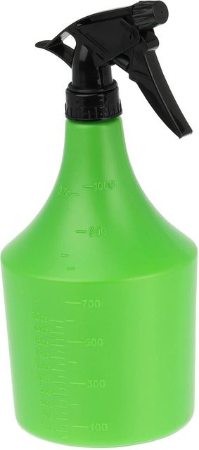 Relaxdays Sprühflaschen 2er Set aus Kunststoff in Grün und Schwarz mit einstellbarem Sprühnebel, 1000 ml pro Flasche, B/T/H: 25 x 12 x 10 cm - Bild 1