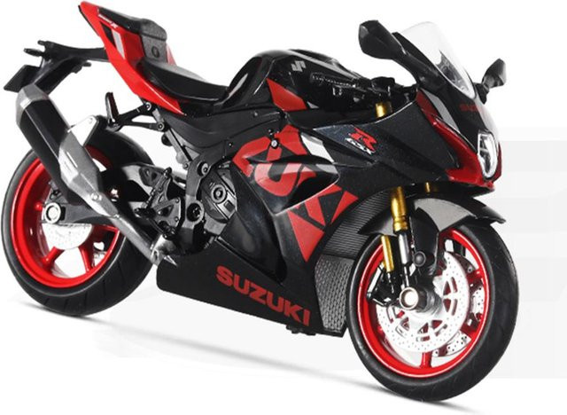 Linyi toy car Aprilia Rsv4 Suzuki Gsx R1000R Motorradmodell, 1:12, Schwarz, ab 14 Jahren - Bild 1