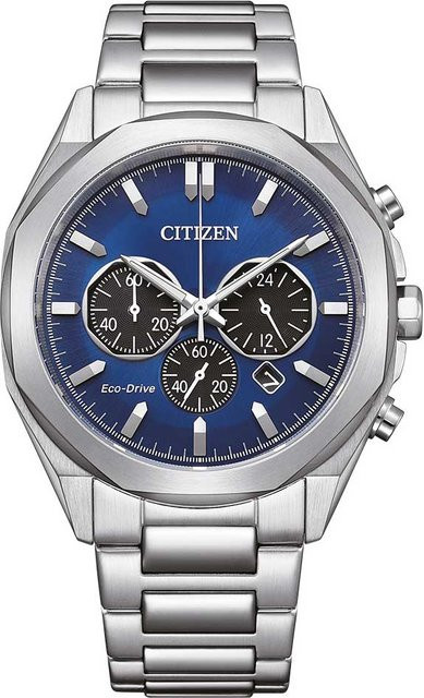 Citizen Chronograph, Solar, Edelstahl, Blau, 41 mm, Herren - Bild 1