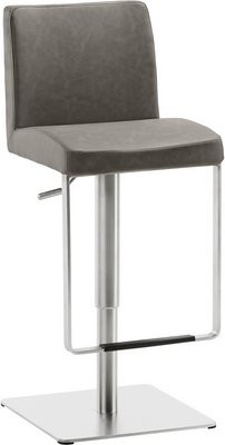 Mayer Sitzmöbel Barhocker 1260EL in Braun aus Kunstleder mit höhenverstellbarem Metallgestell, Breite: 40 cm - Bild 1