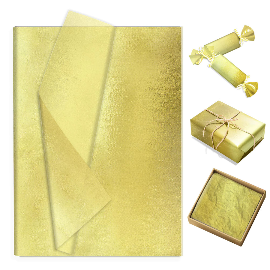 Seidenpapier für Geschenkboxen in Gold, Schwarz und Weiß für Geburtstag und Party (20 oder 50 Stück) - Bild 2