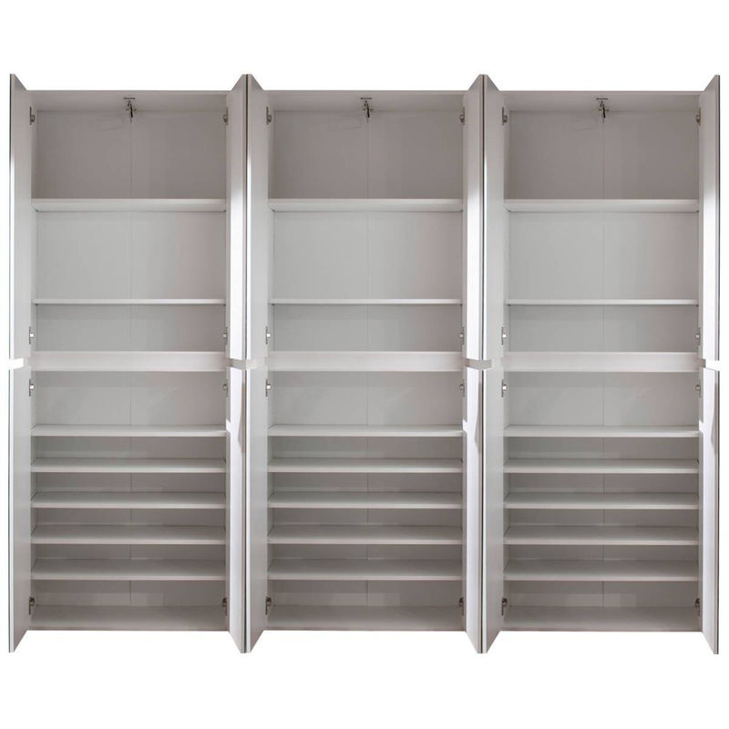 Trendteam Garderobenschrank Mirror in Weiß mit Spiegelglas für den Flur, B/H/T: 222 x 191 x 34 cm - Bild 4