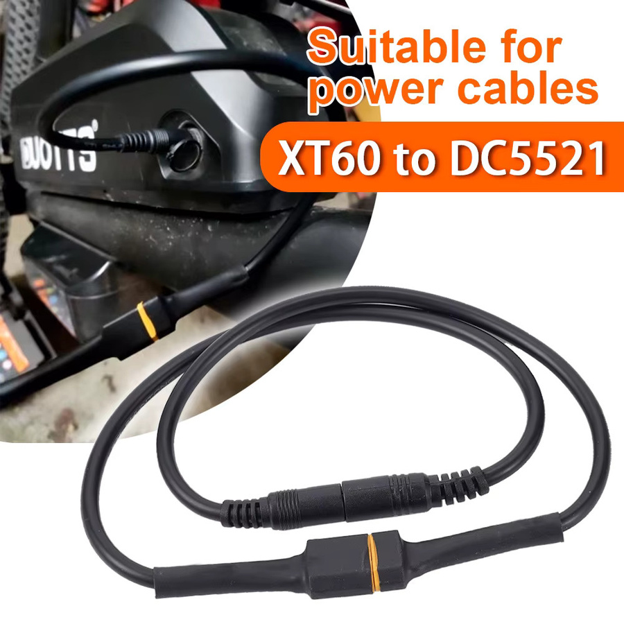 HulitTop Solar Connection Line XT60 Stecker und Buchse auf DC5521 18AWG Stromkabel-Adapter in Schwarz - Bild 4