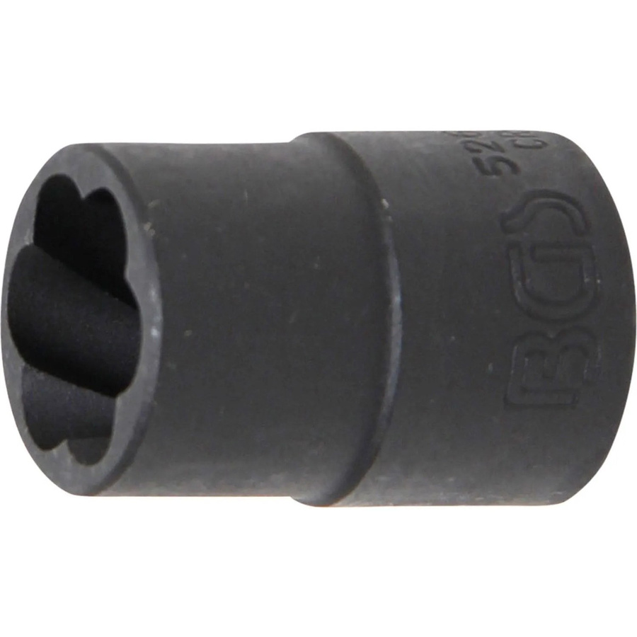 BGS Spiral-Profil-Steckschlüssel-Einsatz Schraubenausdreher mit 1/2 Zoll Innenvierkant und 15 mm Schlüsselweite - Bild 2