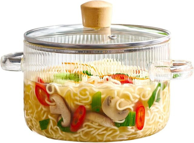 FEB.WIND Glas-Kochtopf mit Deckel, transparent, 1,6 l - Bild 1