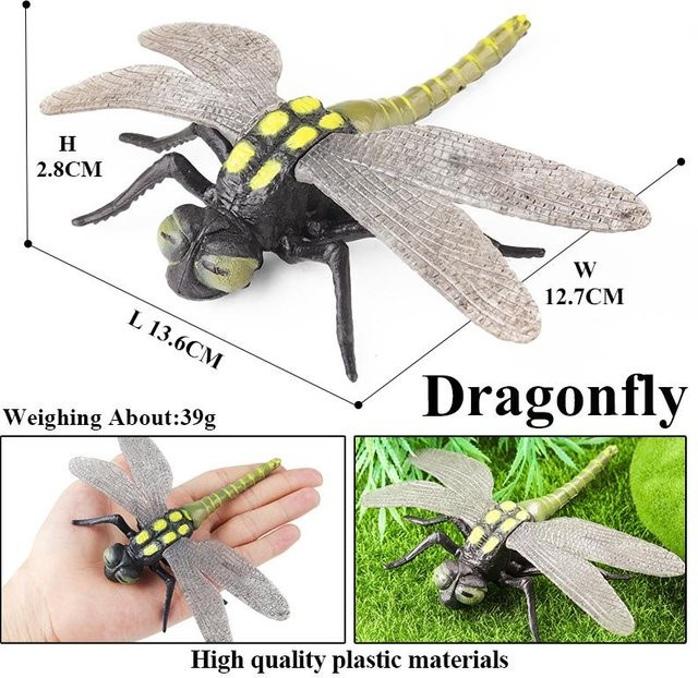Oenux Insekten Tiere Modell Figur Schmetterling Ameise Libelle Spinne Biene Gottesanbeterin Skorpion Actionfiguren Lernspielzeug ab 3-6 Jahre - Bild 1