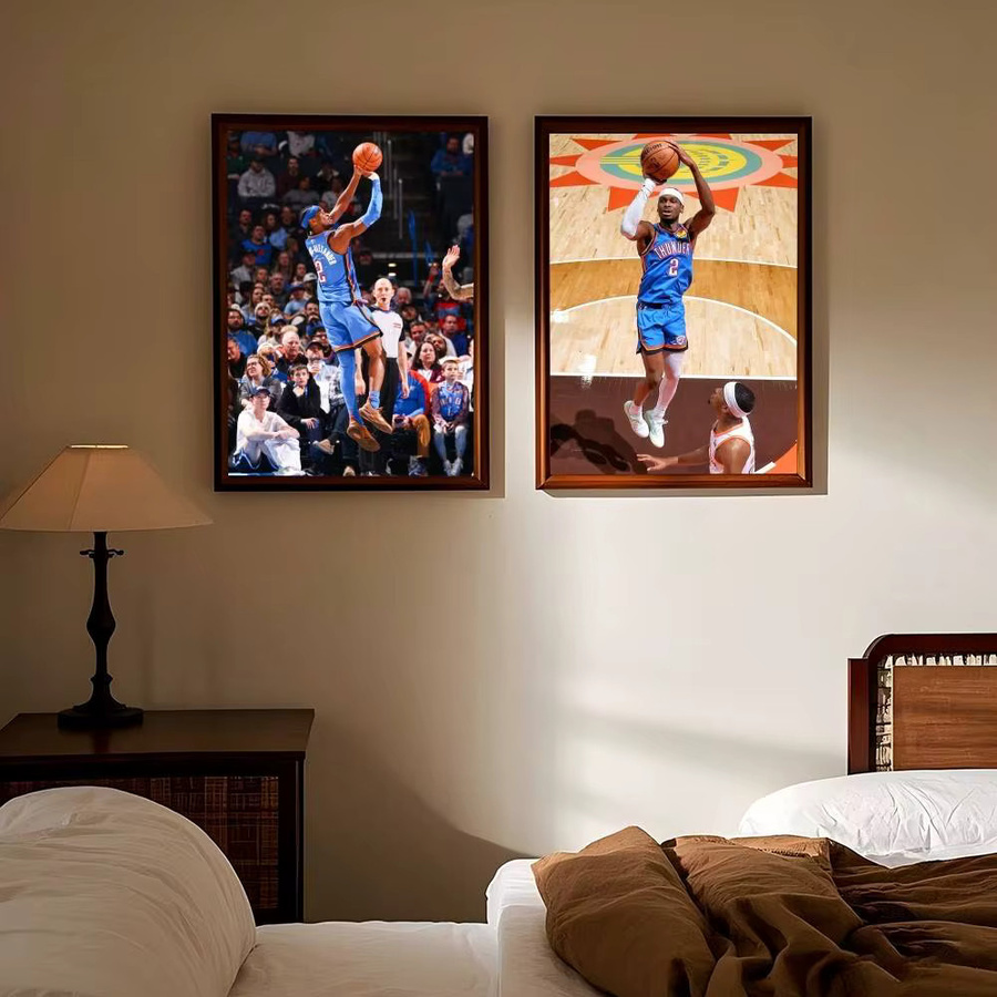 S-Shai G-Gilgeous-Alexander Poster, selbstklebender Kunst-Aufkleber aus wasserfestem Papier in Mehrfarbig, Rechteckig - Bild 5