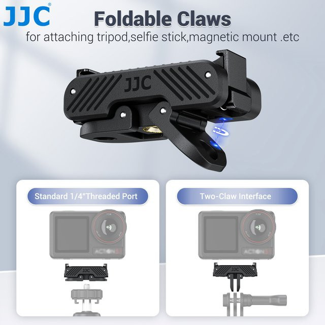 JJC Magnetische Schnellwechselhalterung für DJI Osmo Action 5 Pro, 4 und 3 in Schwarz - Bild 1